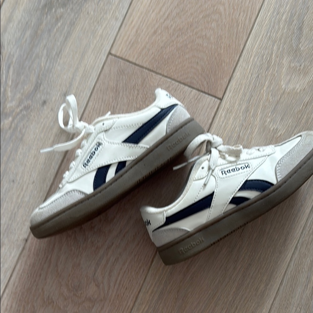 Reebok Classic White and Navy Shoes